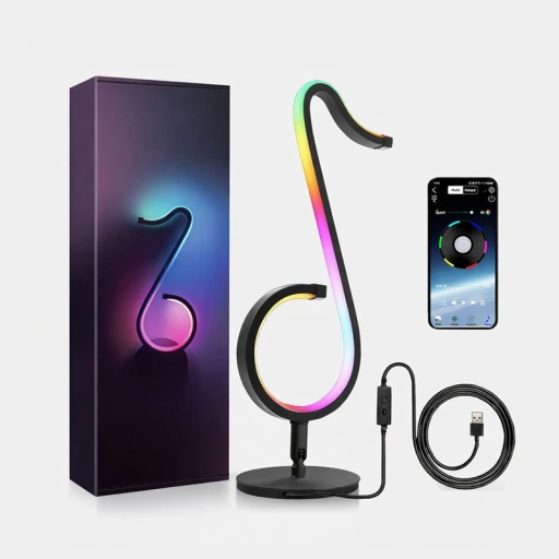 Lámpara RGB de Mesa y Pared con Control Remoto (ambiente para gaming, estudio y sala)