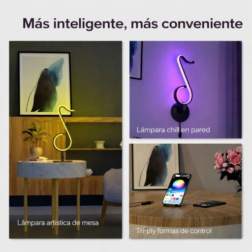 Lámpara RGB de Mesa y Pared con Control Remoto (ambiente para gaming, estudio y sala)