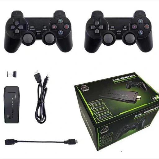 Consola Retro M8 Game Stick Lite 64GB con +10,000 Juegos y 2 Controles Inalámbricos