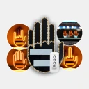 Luz LED de Gesto para Auto con Diseño de Mano y Ajuste Universal
