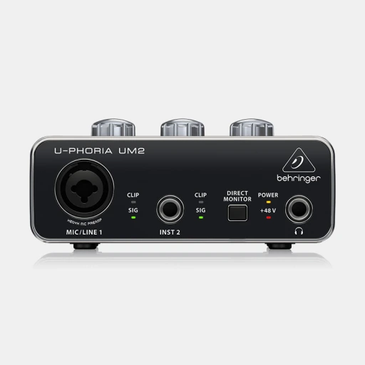 Interfaz de Audio Behringer UM2 USB 2x2 para Micrófono e Instrumentos