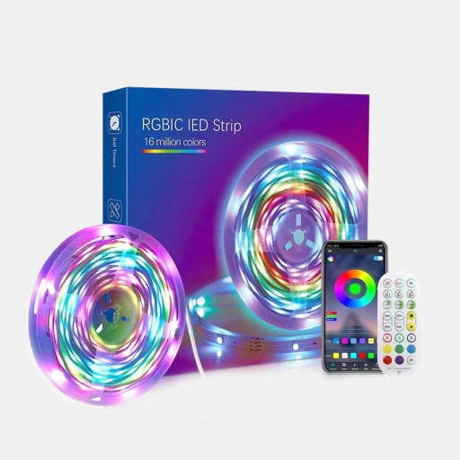 Tira LED RGBIC USB con Bluetooth y Control Remoto – 5 Metros / 10 Metros
