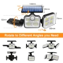 Lámpara Solar LED Exterior de 138 LED con Control Remoto y Panel Separado