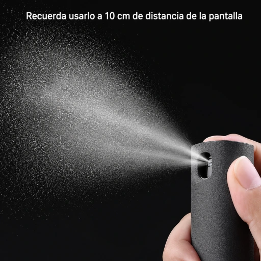 Limpiador de Pantallas Portátil con Spray y Microfibra para Celular, Tablet y Laptop